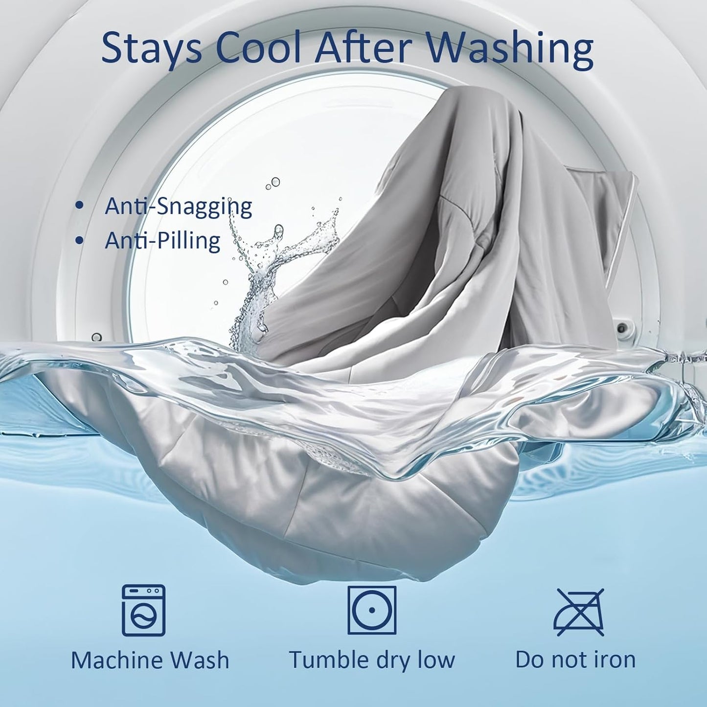 Cooling Comforter for Hot Sleepers - Full/Queen Cooling Comforter Duvet Insert, Double-Sided Cold Blanket for Night Sweats, Lightweight Breathable Ice Blanket